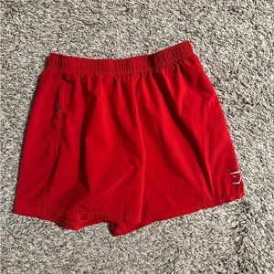 Gymshark Red Athletic Shorts